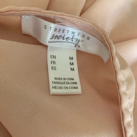 (2/$20) Streetwear Society M Pink Lace Tank top - Picture 3 of 4